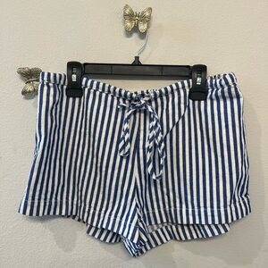 Striped High Waist Women's Shorts